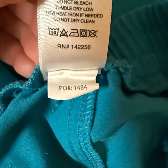 Figs Teal Yola Small Petite Skinny Scrub Pants - Picture 7 of 7